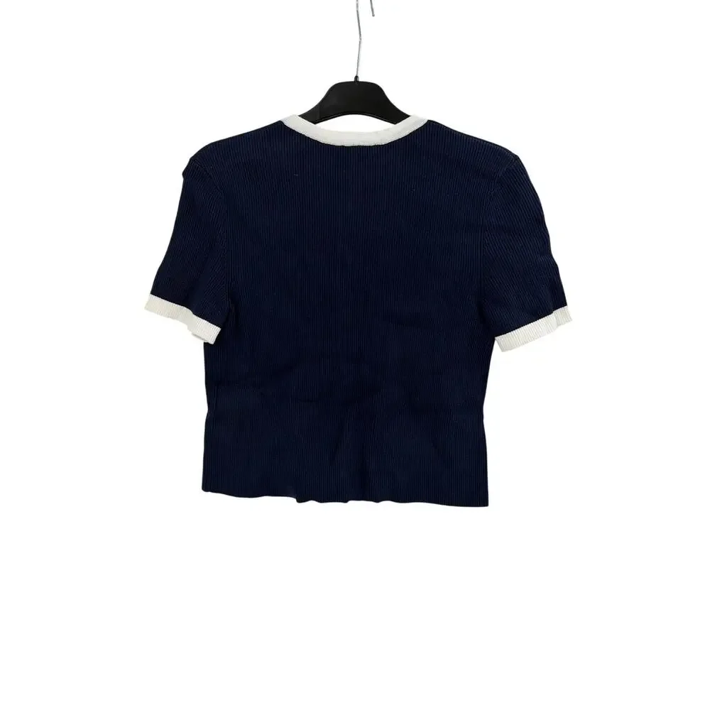 Maje Women's Marine Ecru Mirollsy Cardigan Top Size 3 Large - Picture 6 of 9